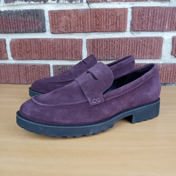 NWT Cole Haan 'Geneva' Waterproof Suede Penny Loafer in Pinot Angora Suede Sz.8B - Picture 5 of 16